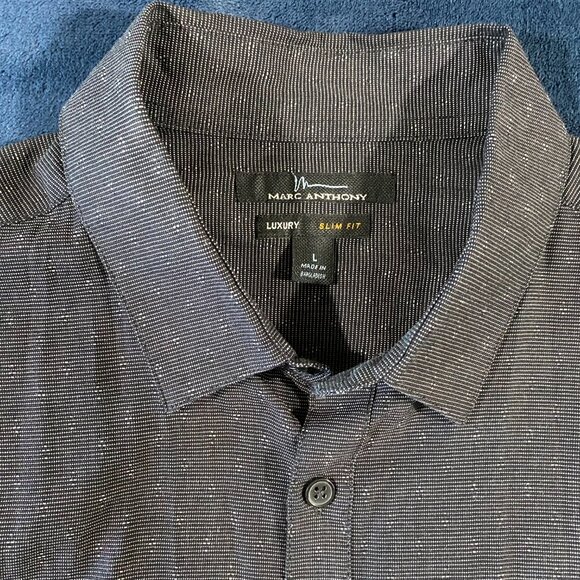 Men's Marc Anthony Luxury + Slim-Fit Linen Blend Button Front Shirt - Picture 3 of 3